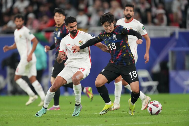 アジアカップ準決勝・ヨルダン戦のイ・ガンイン　©︎Getty Images