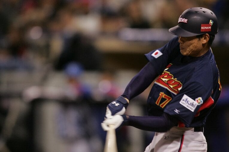 第1回WBC、韓国との準決勝で劇的な2ランホームランを放った福留孝介 ／ photograph by Naoya Sanuki