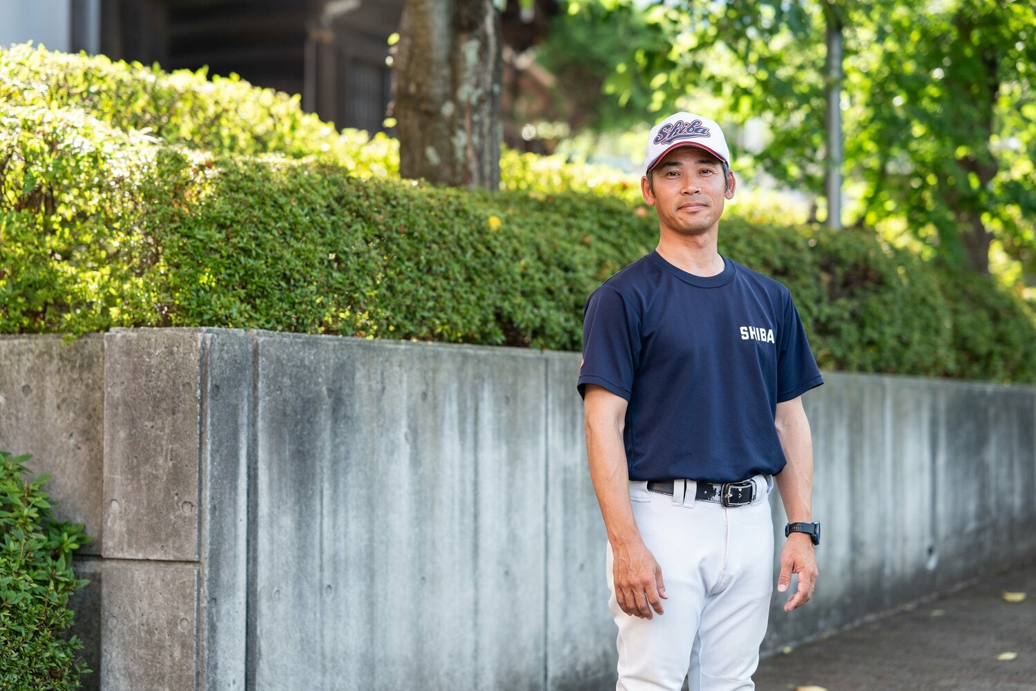 芝野球部の増田監督　©Nanae Suzuki