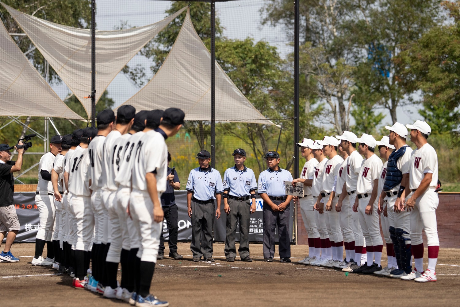 参加したのは早実チームが9人、駒大苫小牧チームが16人。両軍共にスタメンは、19年前の夏とほぼ同じだった ©Masaki Fujioka