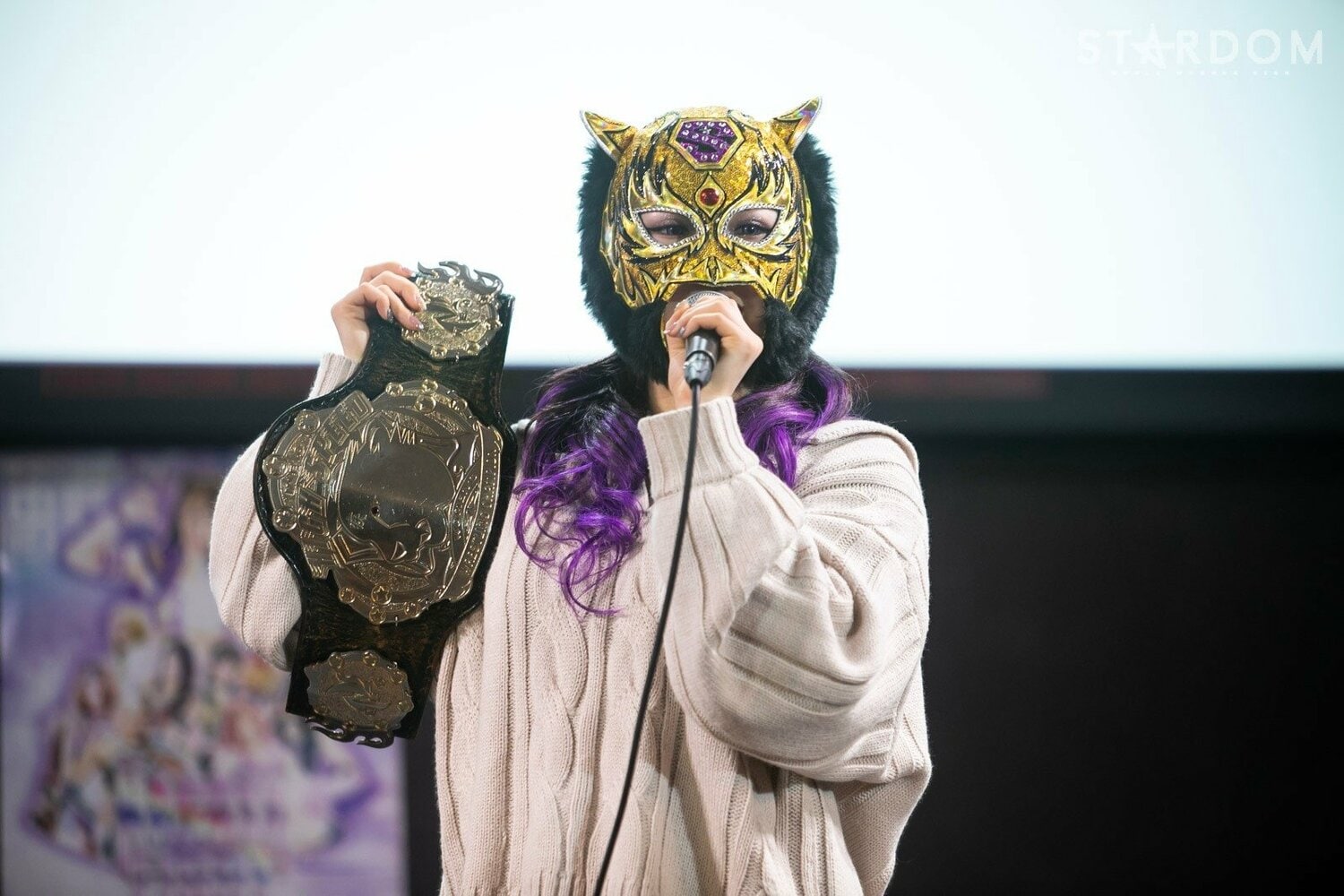 1.29名古屋大会に向けた会見にて　©STARDOM