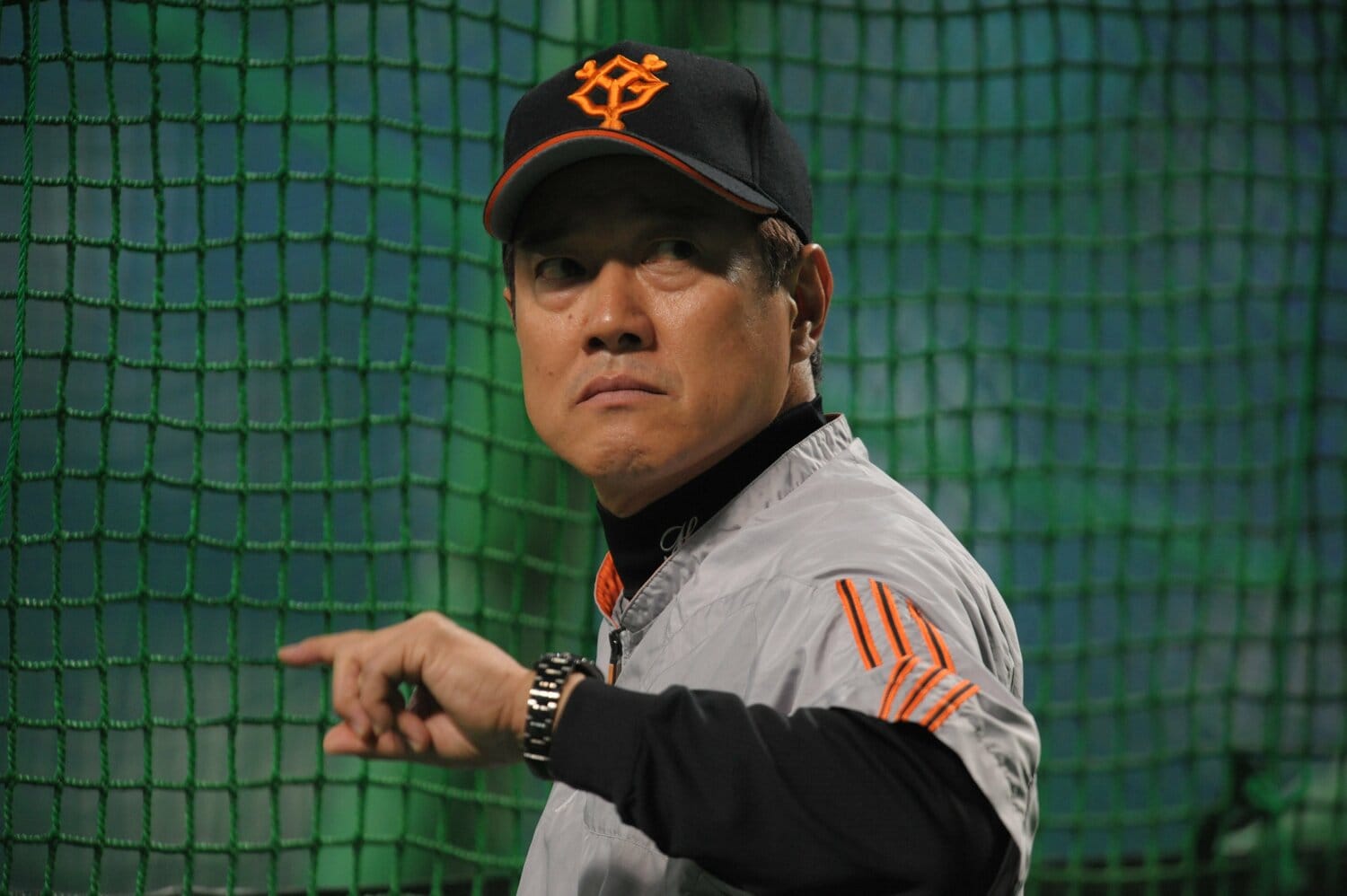 2010年の原辰徳監督。内海哲也には厳しい言葉をかけることが多かった　©Naoya Sanuki