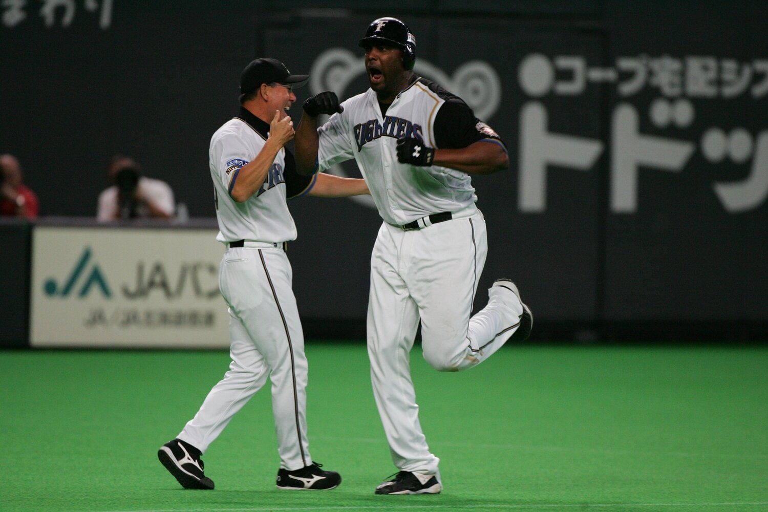 ファイターズなどで活躍したフェルナンド・セギノール。NPBで両打席ホームランを9度も達成しているレジェンドの名前をあやかった　©︎Koji Asakura