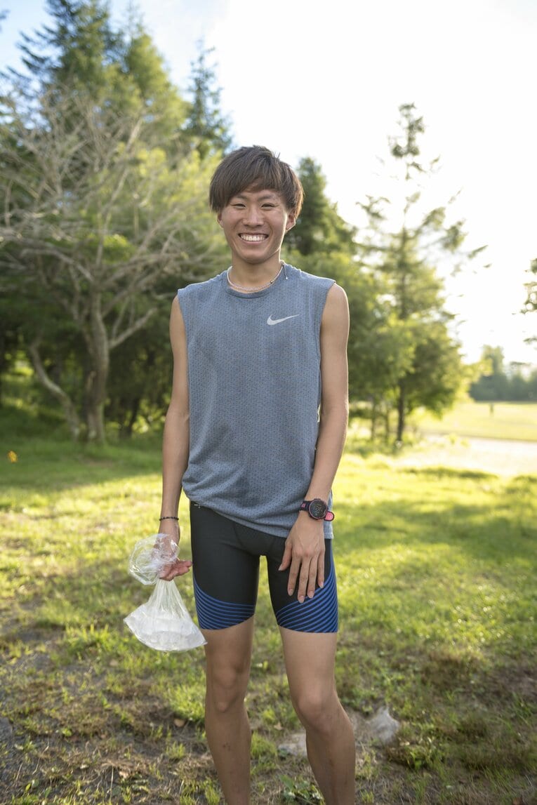 2017年の合宿での東海大・鬼塚　©Takuya Sugiyama