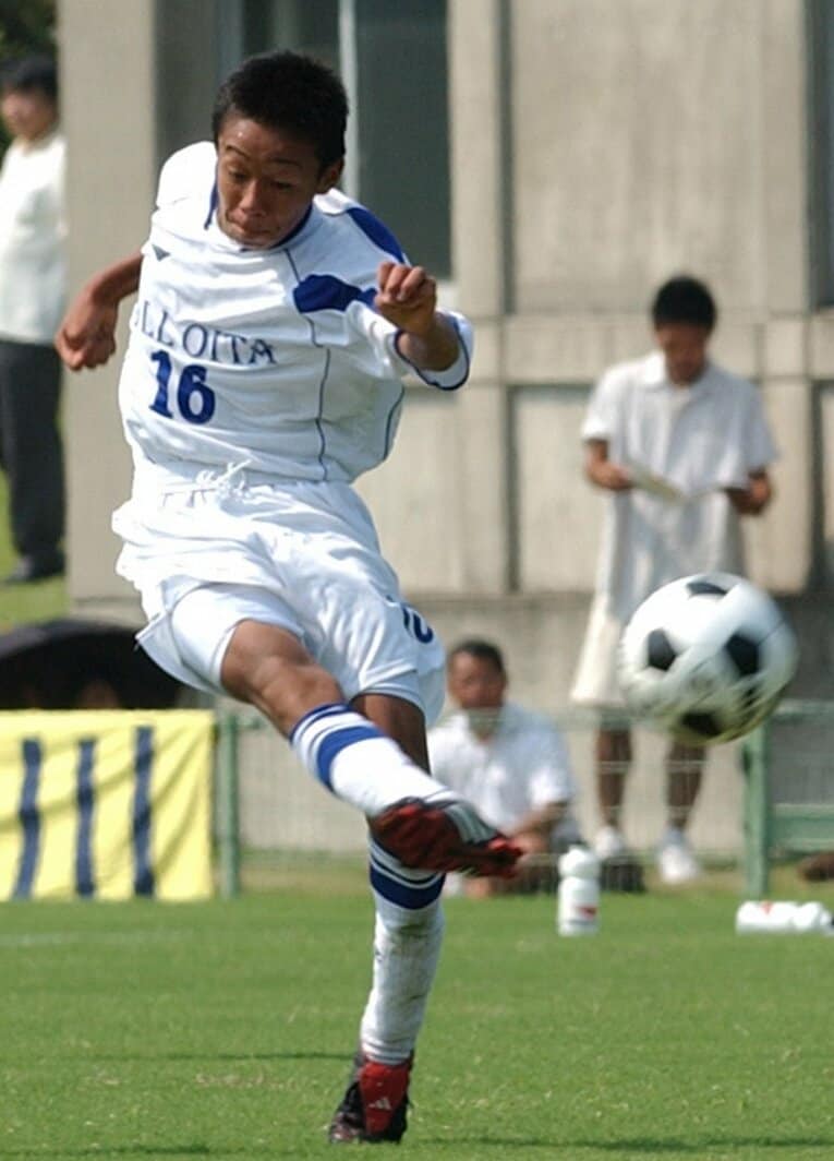 2005年の岡山国体サッカー。高校時代の清武は大分代表で出場　©KYODO