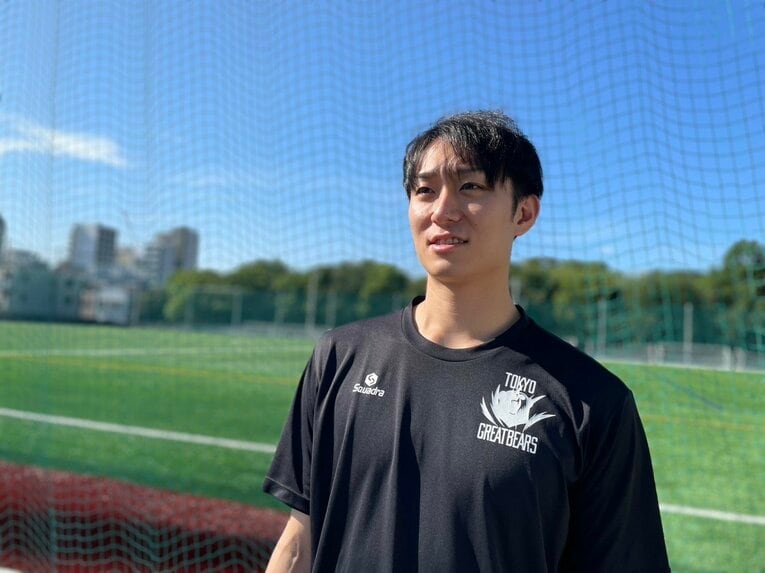 東京グレートベアーズでプレーする柳田将洋（筆者撮影）