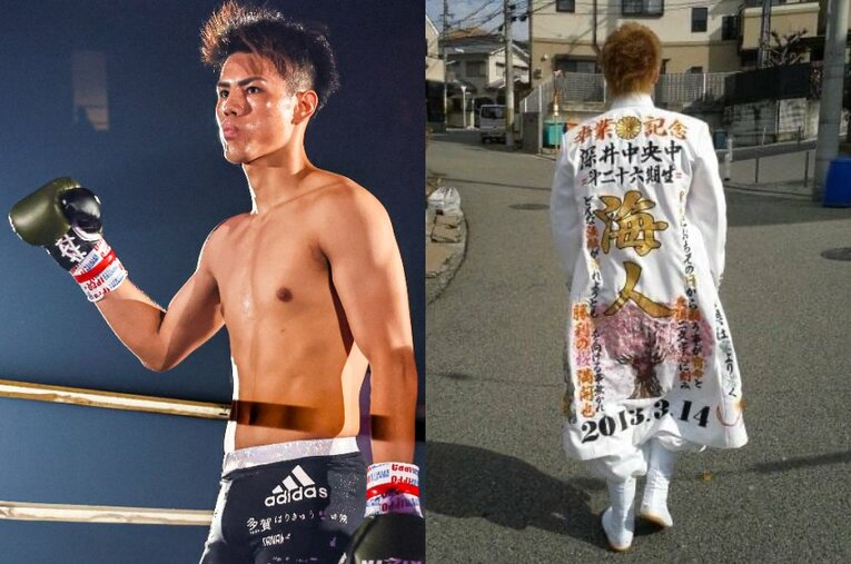 『THE MATCH 2022』でK-1ウェルター級王者の野杁正明と対戦する海人。中学時代は不良の道に走ったが、「ダサいこと」には手を染めない主義を貫いた ／ photograph by RIZIN FF Susumu Nagao / SHOOT BOXING