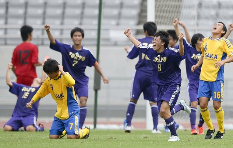 東京国体で優勝した高校2年生時の相馬（9番）©Kyodo News