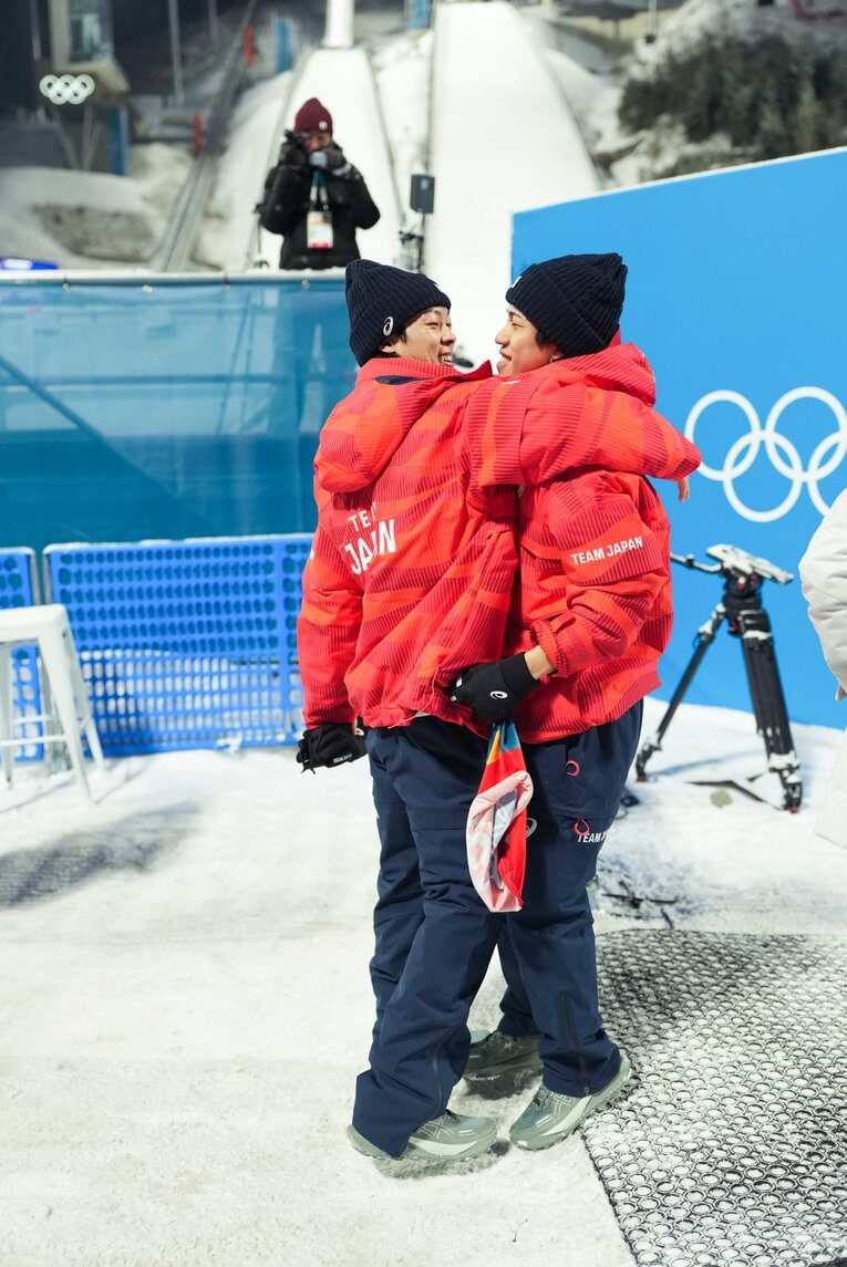 スーパーチーム終了後の小林＆二階堂　©Tsutomu Kishimoto／JMPA
