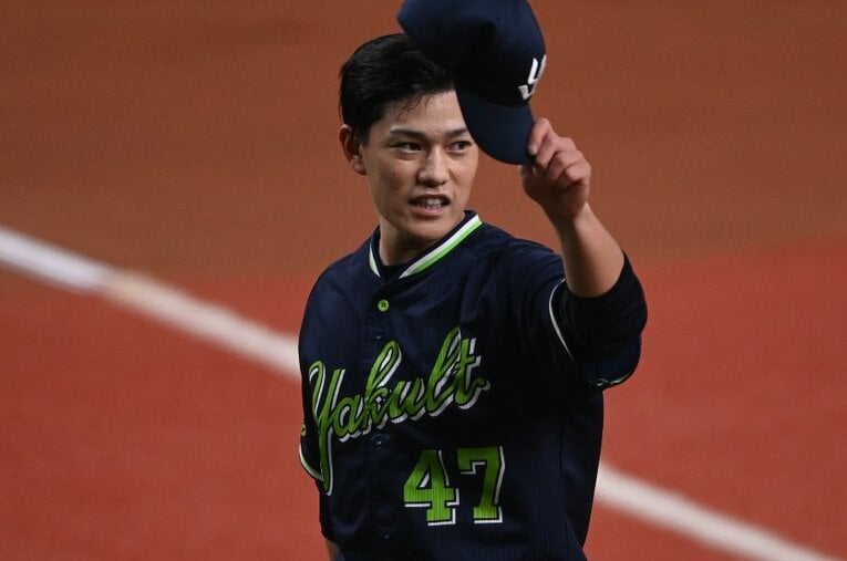 日本シリーズ第2戦、プロ6年目で初完投初完封を果たした高橋奎二（24歳） ／ photograph by Naoya Sanuki