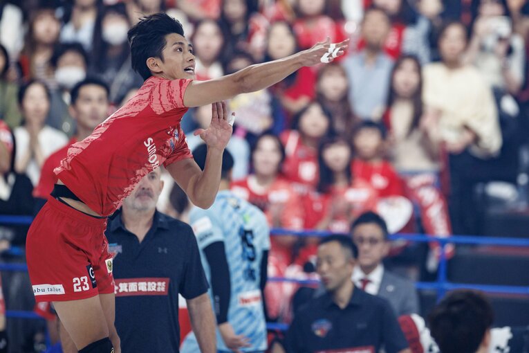 柏田樹（サントリーサンバーズ大阪）　©︎Kiichi Matsumoto