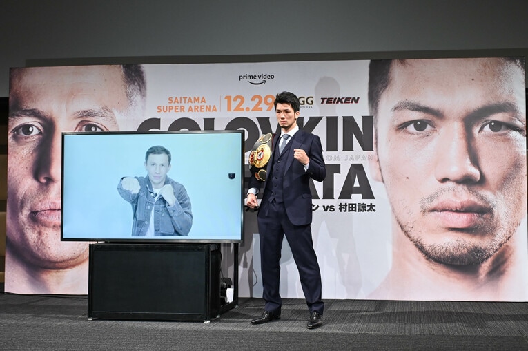 オミクロン株感染拡大に伴う外国人の新規入国制限によって延期となった昨年12月29日のゴロフキン戦　©Hiroaki Yamaguchi／AFLO