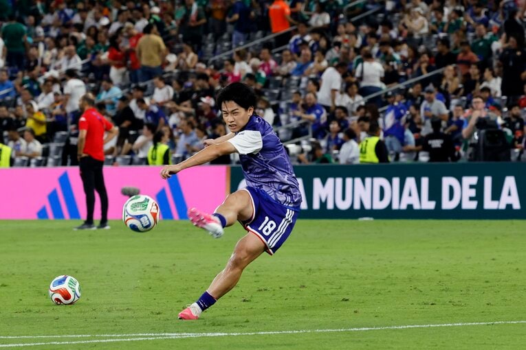 カメラ越しでも「キレキレなのが分かった」上田選手のシュート練習　©Atsushi Tokumaru