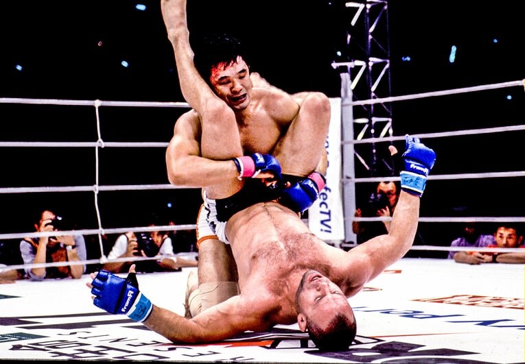 2001年11月の「PRIDE.17」。ミドル級王座決定戦でヴァンダレイ・シウバと再戦