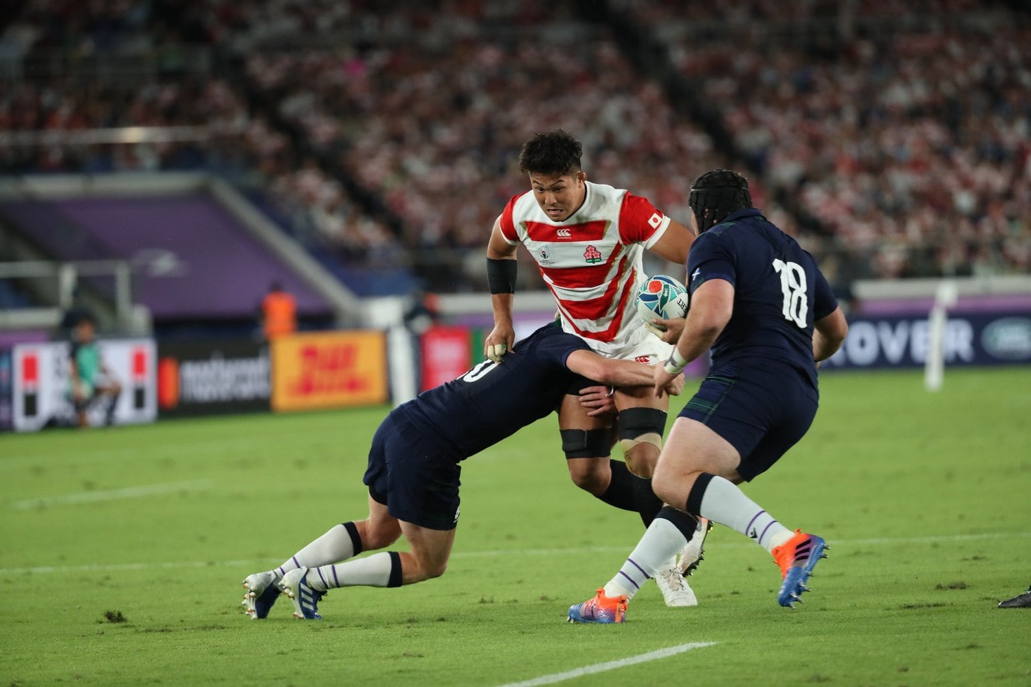 史上初の決勝トーナメント進出を決めたスコットランド戦　©JMPA