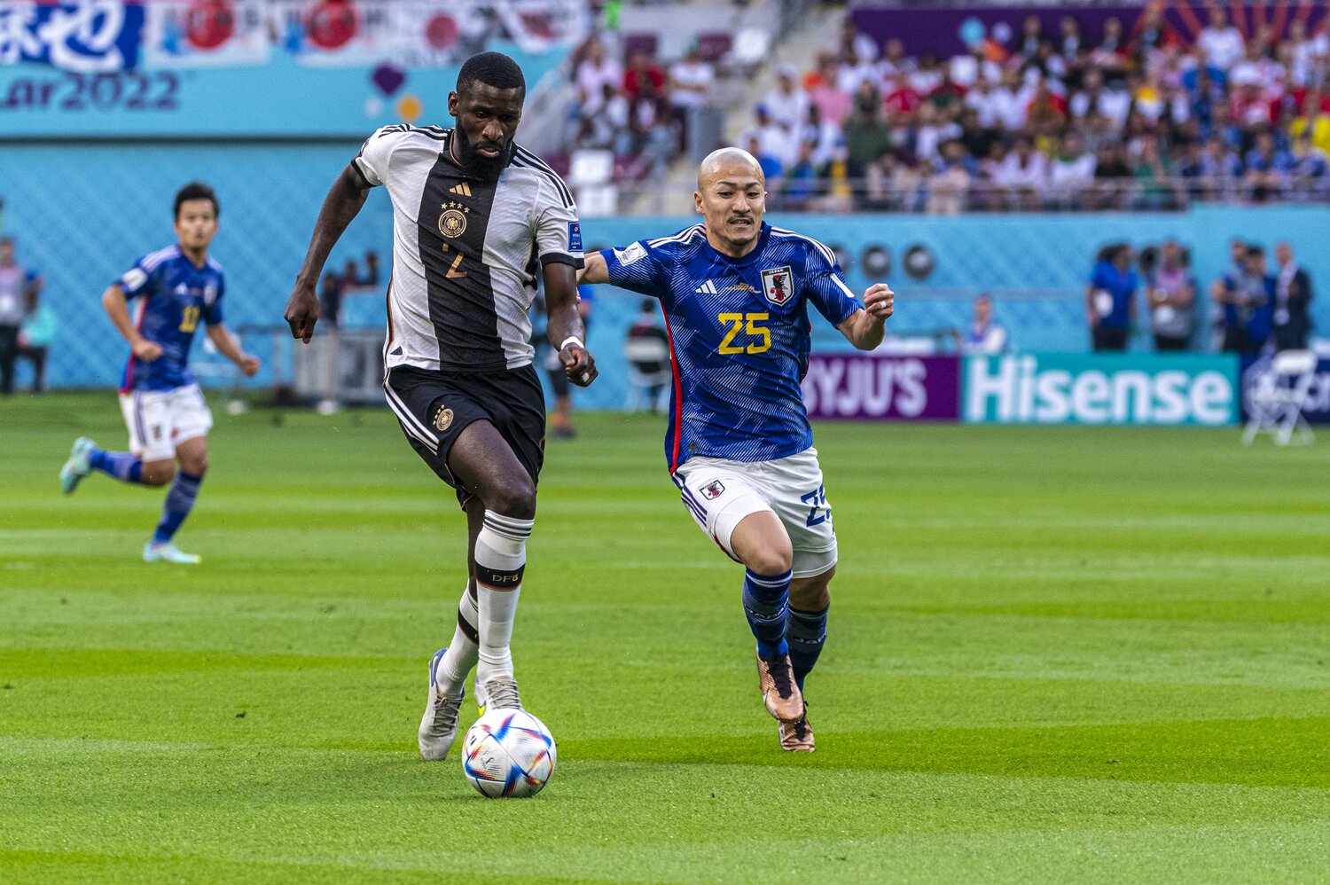 “ナゾ走り”でも話題を集めたルディガー(レアル・マドリー)らトップクラブで活躍するタレントは揃っていたが…… ©︎Getty Images