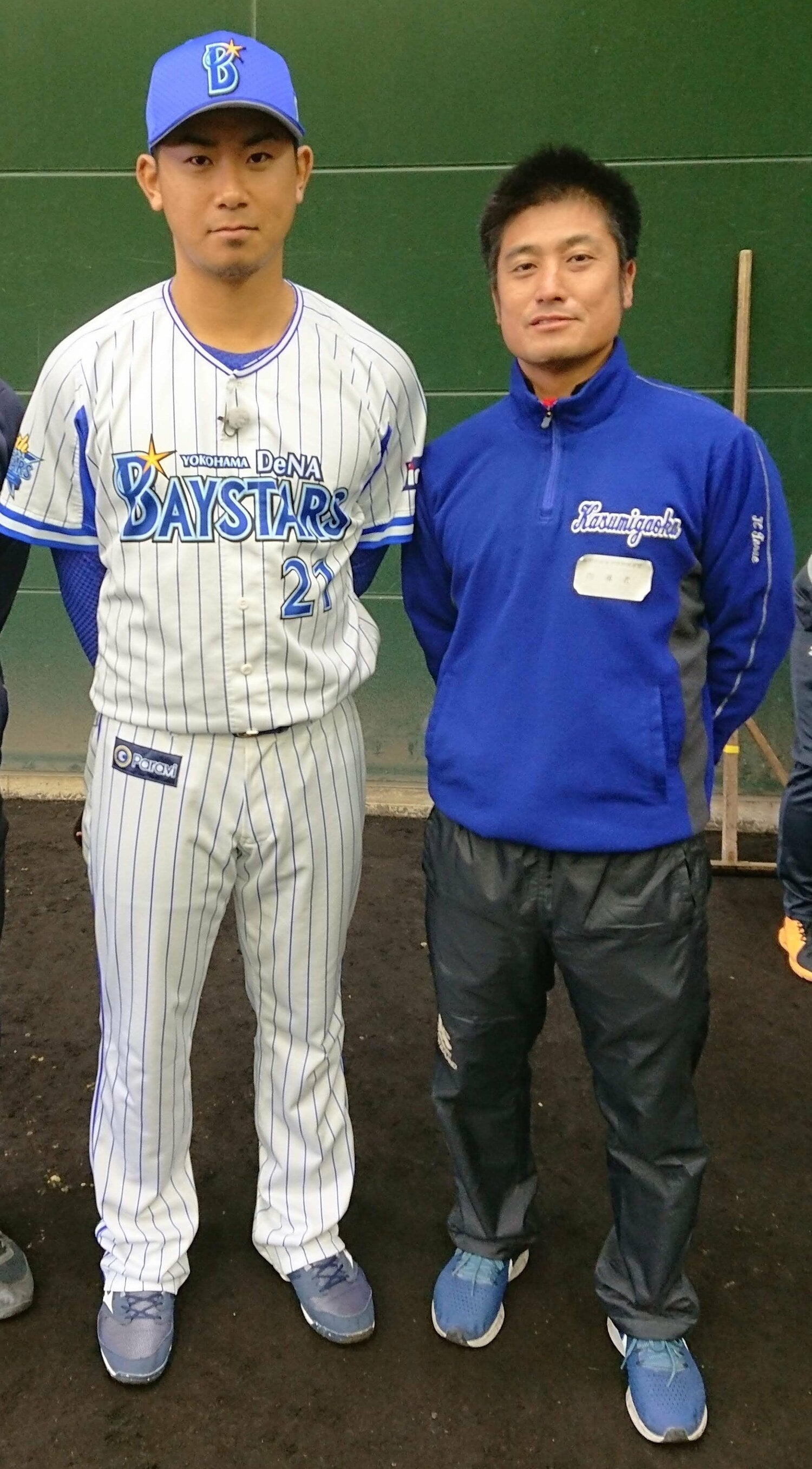 今永と井上先生（2019年11月頃）　写真は本人提供