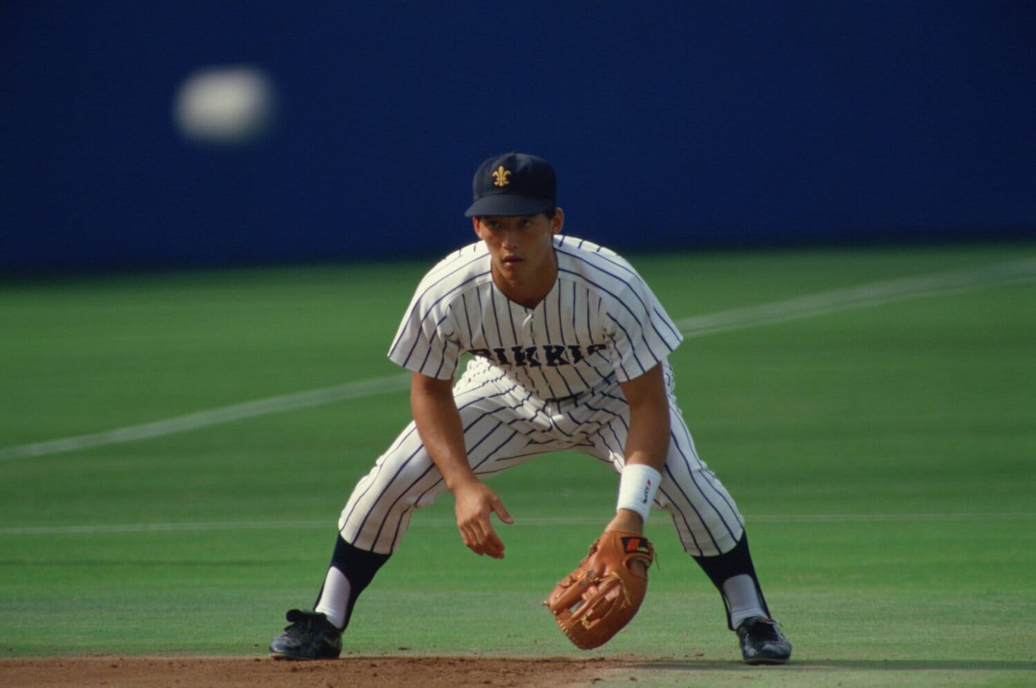 立教大学時代の一茂。父と同じ三塁を守っていた　©AFLO