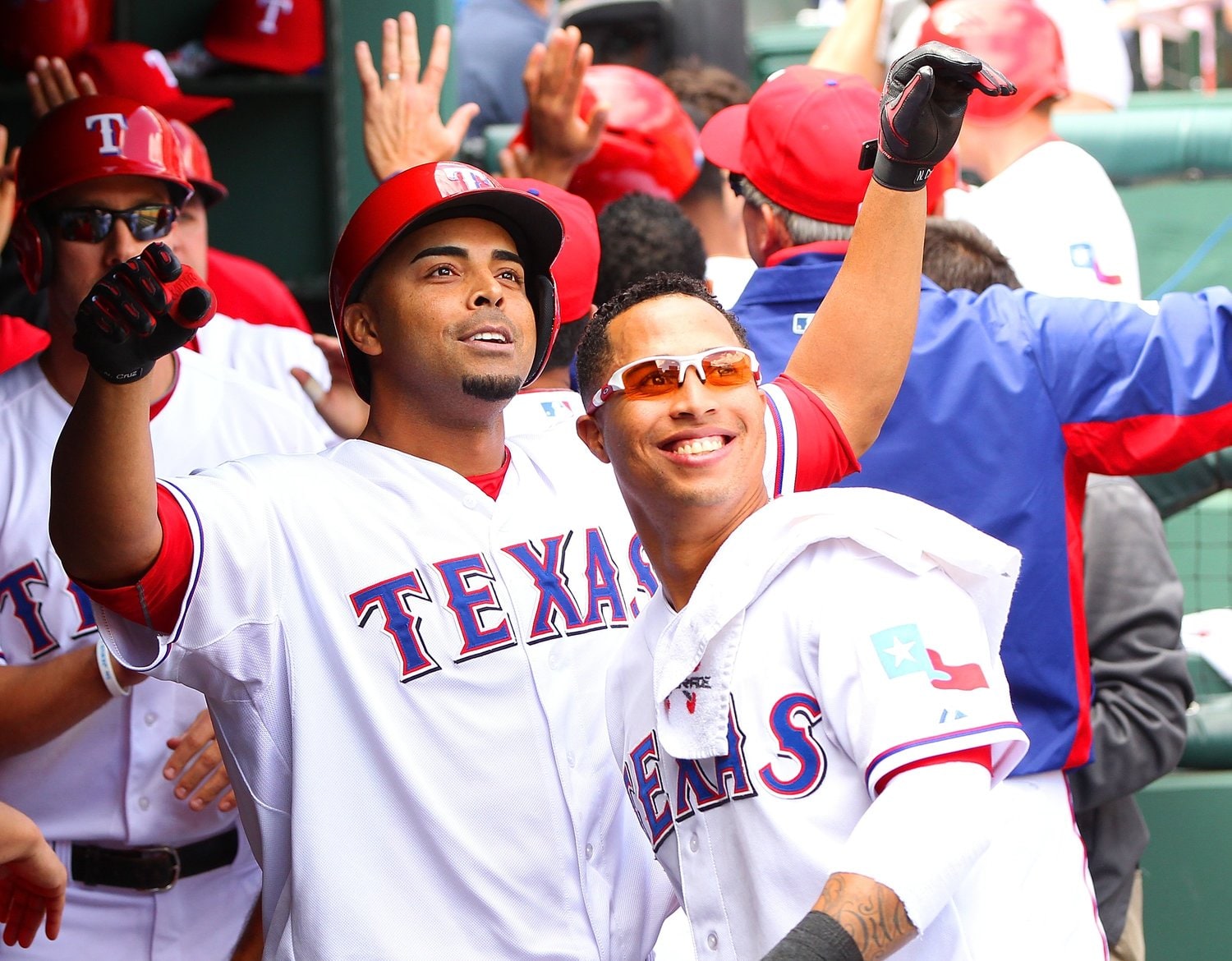 レンジャース時代のクルーズとマーティン（2013年）©︎Getty Images