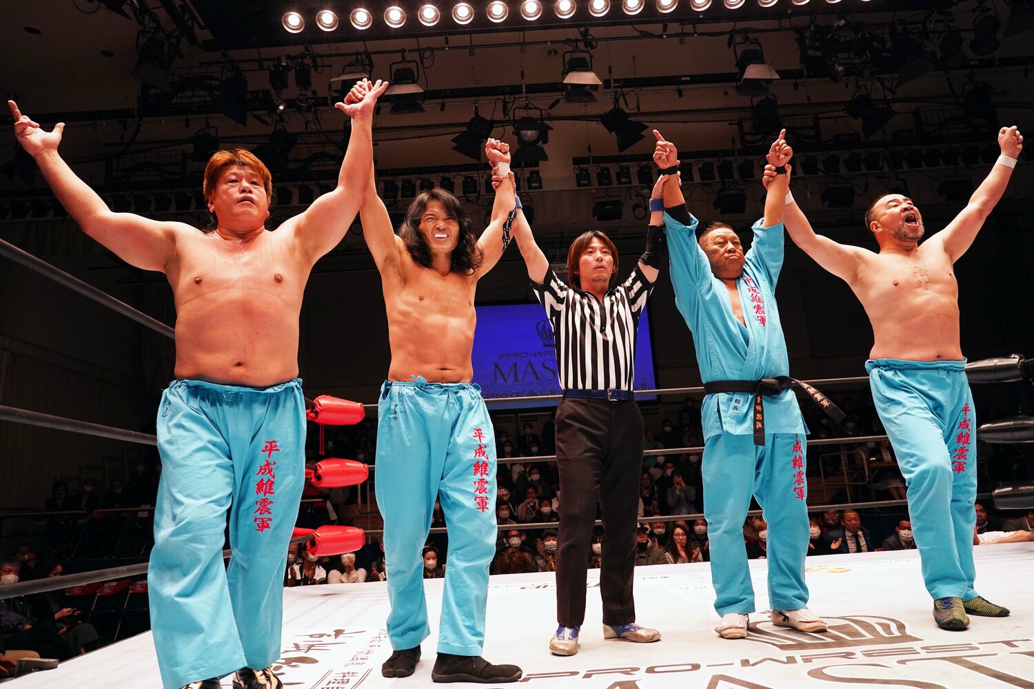 2020年2月、平成維震軍の仲間たちとプロレスリング・マスターズのリングに上がった