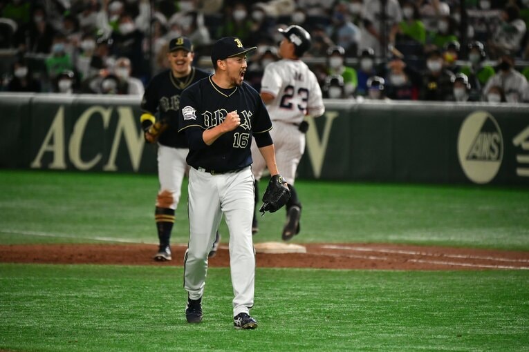 今シリーズ初登板でセーブを挙げた平野　©Hideki Sugiyama