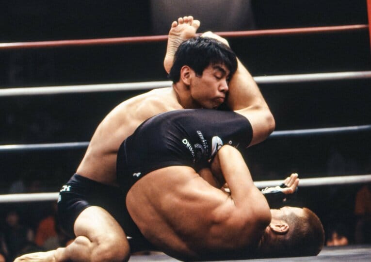 2000年5月、ハワイの日系柔術家バレット・ヨシダと対戦　©Susumu Nagao