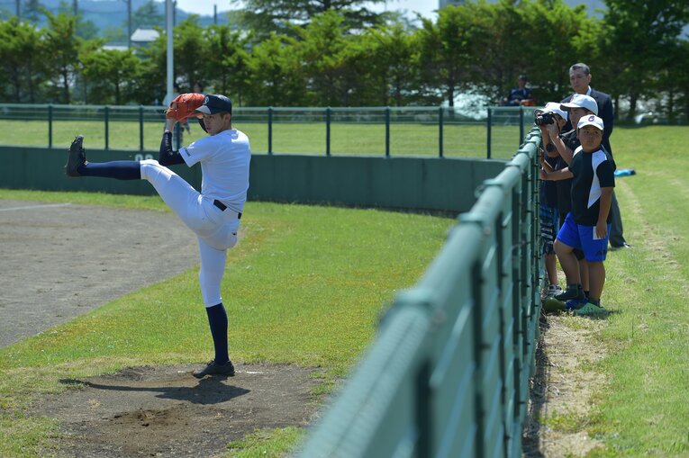 大船渡高時代の佐々木　©BUNGEISHUNJU