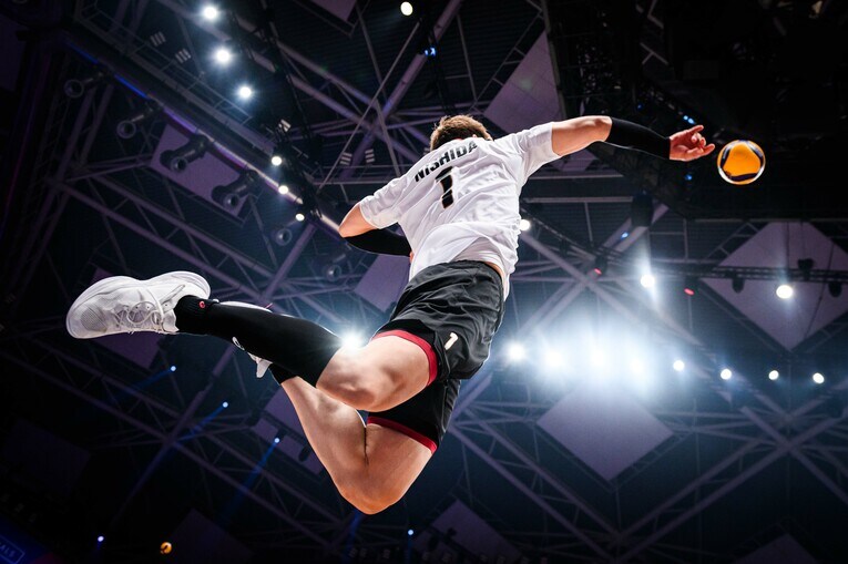 西田有志（VNL準決勝スロベニア戦）©︎Volleyball World