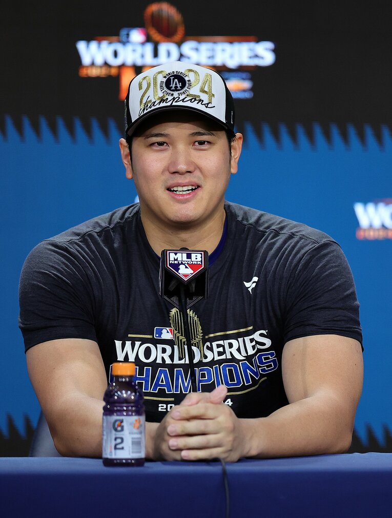 ワールドシリーズで勝った直後…　©Getty Images