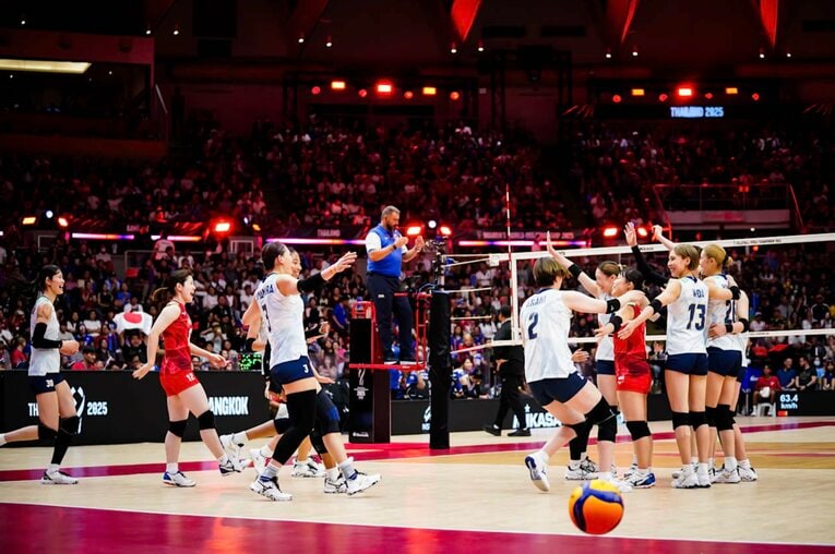 2025年世界選手権・タイ戦　©︎Volleyball World