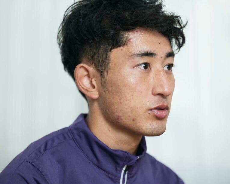 大学生活を振り返る白鳥。故障から精神的な不調をきたした3年目は特に苦しかったという　©Yuki Suenaga