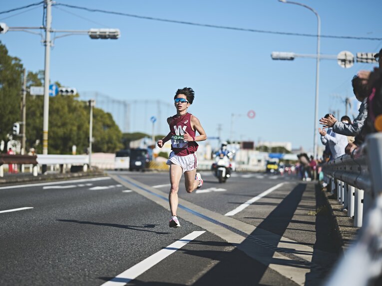 4区、早稲田大の山口智規　©Yuki Suenaga