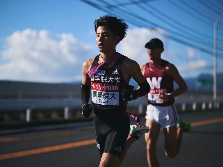 箱根駅伝には7区の上原ら3人の1年生が出走　©Yuki Suenaga