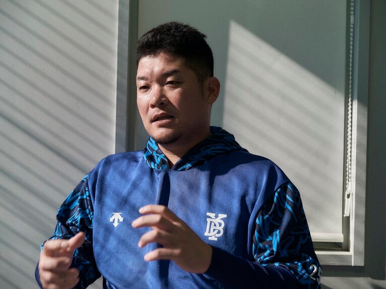 「プレイヤーとしてが最優先」とした上で、アカデミーの未来像について語る筒香　©︎Yuki Suenaga