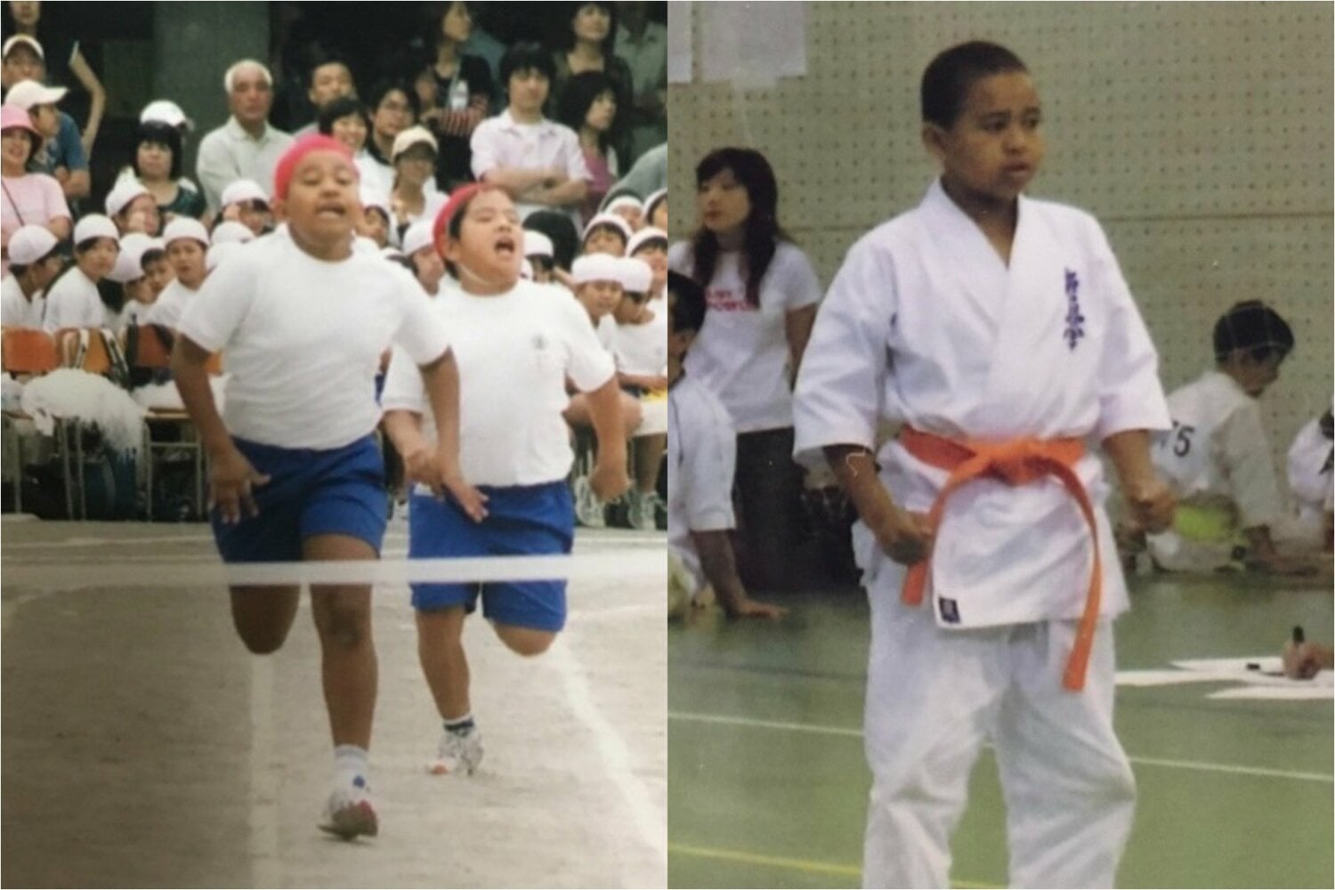 やや肥満ぎみだった少年時代。父の勧めで極真空手の道場に通ってスリムに変身　©Beynoah