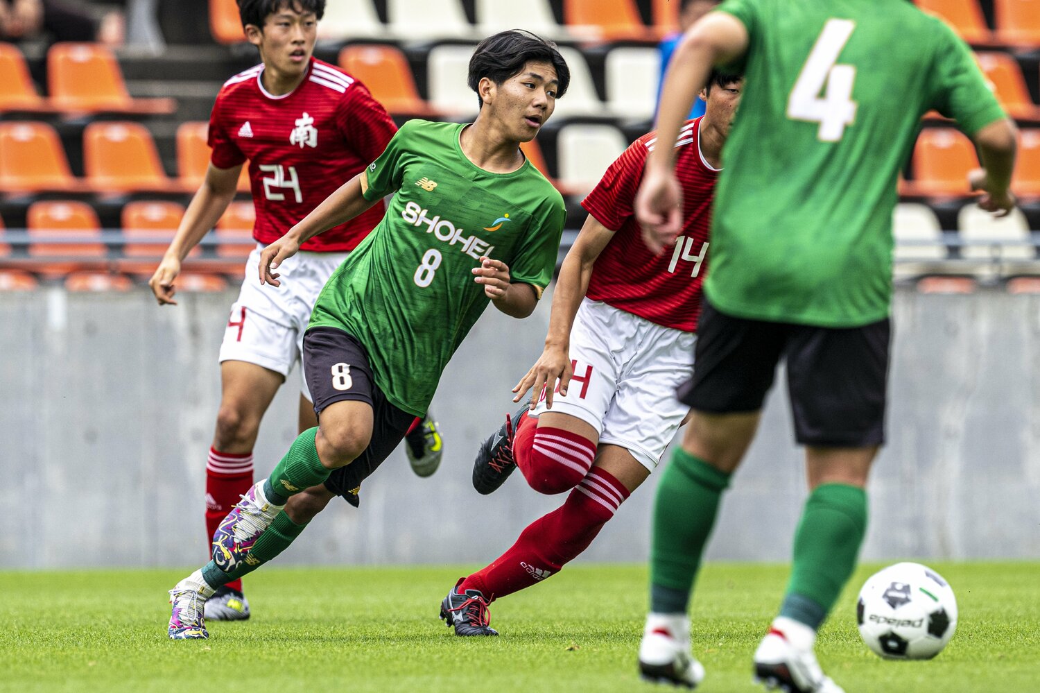 昌平高校で背番号８を担う大谷湊斗。©︎Takuya Sugiyama