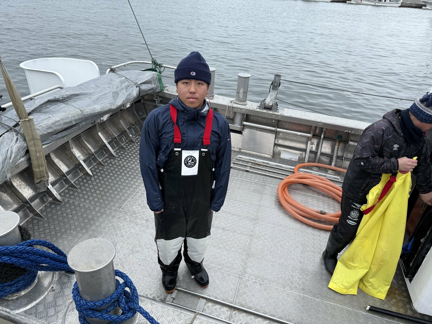 3月1日に高校卒業式を控えている中道航太郎(当時キャプテン) ©Yuji Yanagawa