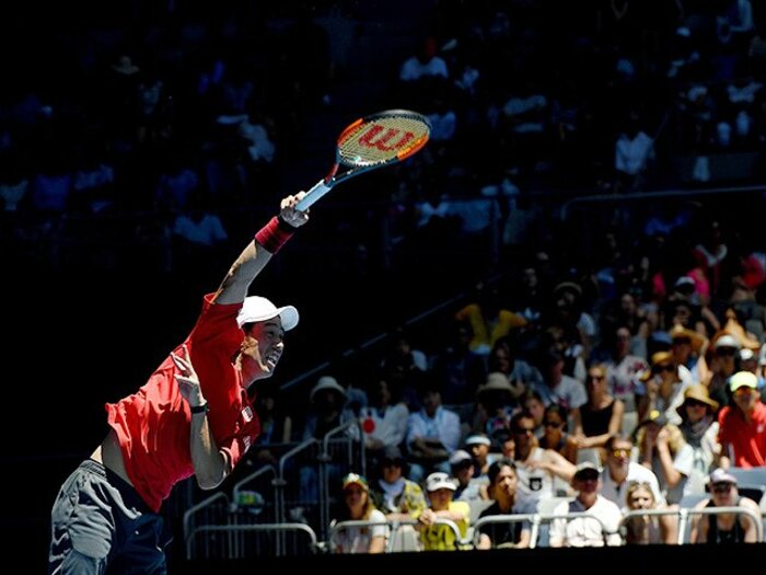 “早めのフェデラー”はむしろ幸運?全豪、錦織圭の挑戦者スイッチON!<Number Web> photograph by AAP Image/AFLO