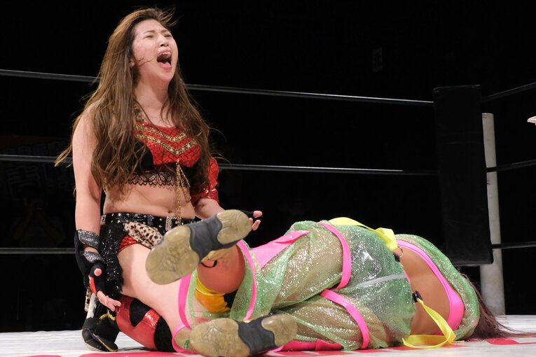 シングル王座挑戦試合（vs.SAKI、11月6日）　©Norihiro Hashimoto