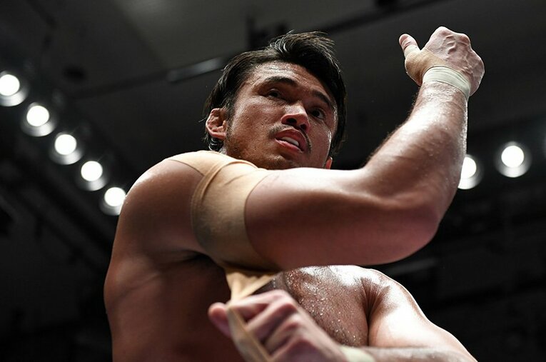 アントニオ猪木、柴田勝久、そして、その流れを組む“純血ストロングスタイル”の柴田勝頼。 ／ photograph by Essei Hara