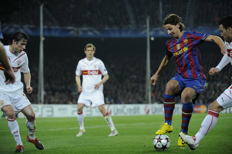 バルサ時代のイブラ様　©Sports Graphic Number