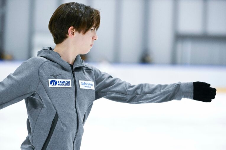 今季よりシニアに参戦するフィギュアジュニア世界王者の中田璃士（17歳）。関西アイスアリーナでの全日本強化合宿にて