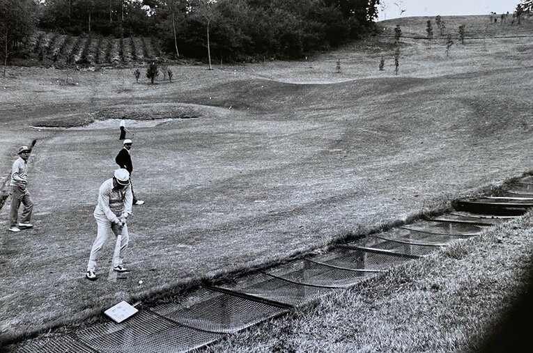 ゴルフコンペに参加した大山　©Noboru Tamaru