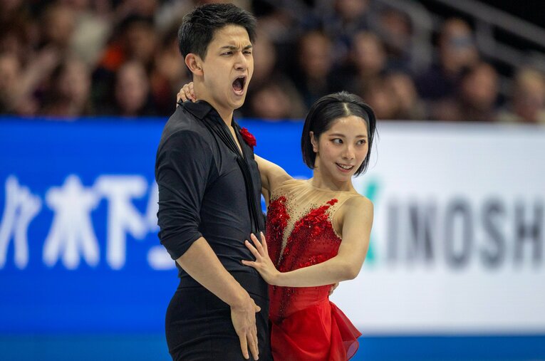 フィギュアスケート世界選手権で2年ぶりに優勝したりくりゅうペア ／ photograph by Getty Images