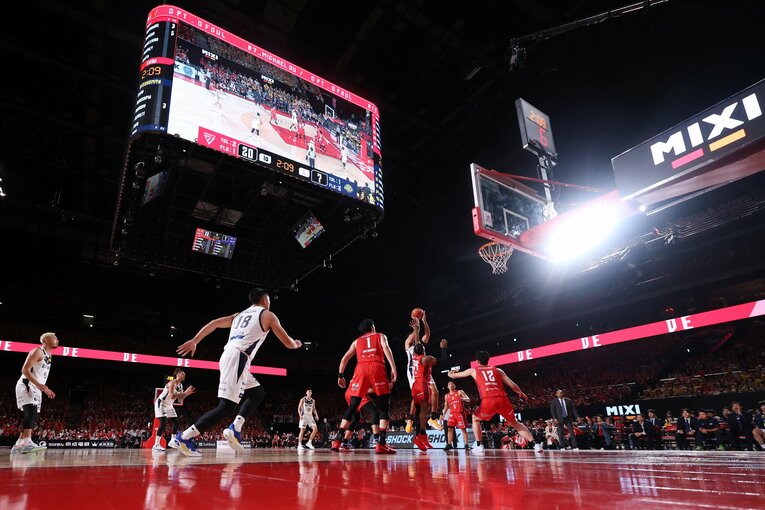 2024年に新設され、今シーズンより千葉の本拠地となった「LaLa arena Tokyo-bay」で開催された開幕戦 ©︎JIJI PRESS