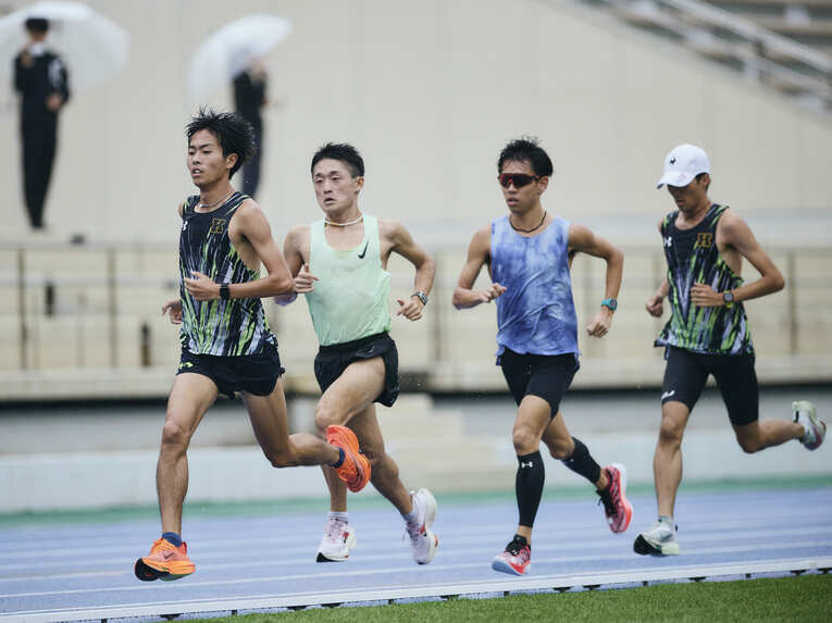 慶應大競走部の練習風景　©Yuki Suenaga