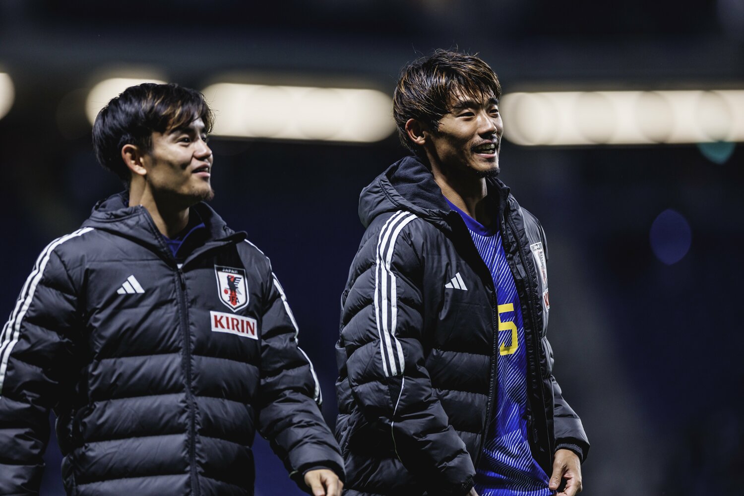 ミャンマー戦後の久保と守田　©Kiichi Matsumoto