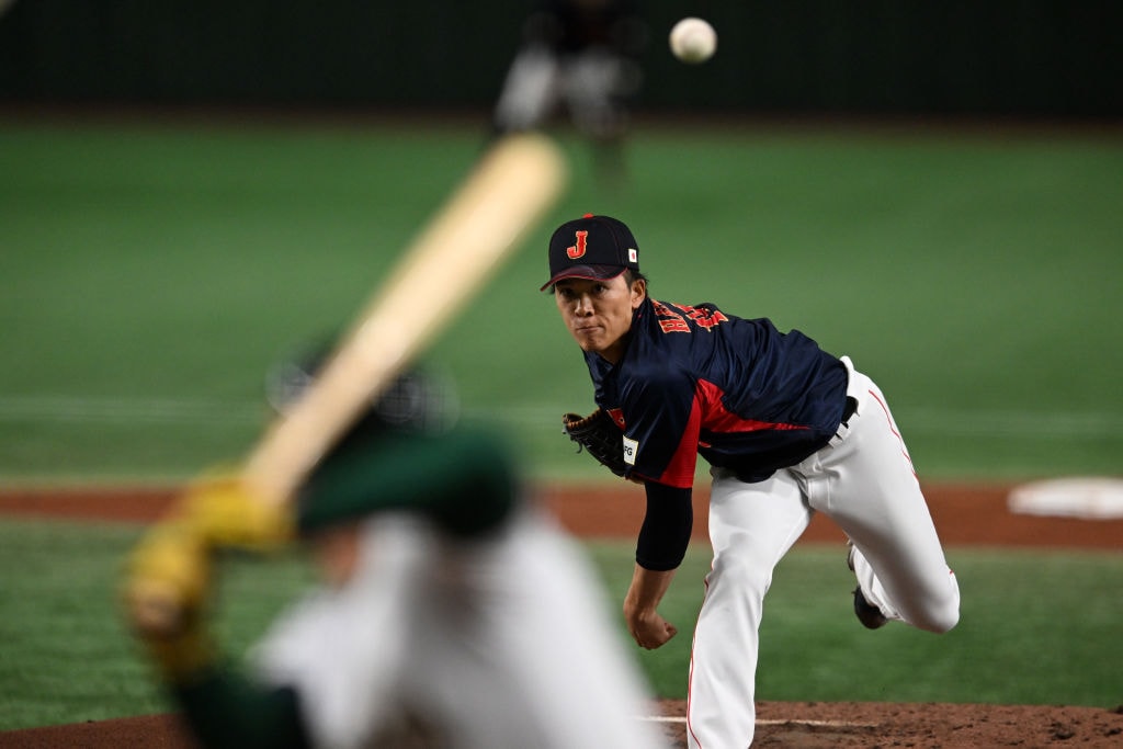 緩急織り交ぜた早川のピッチング　©Getty Images