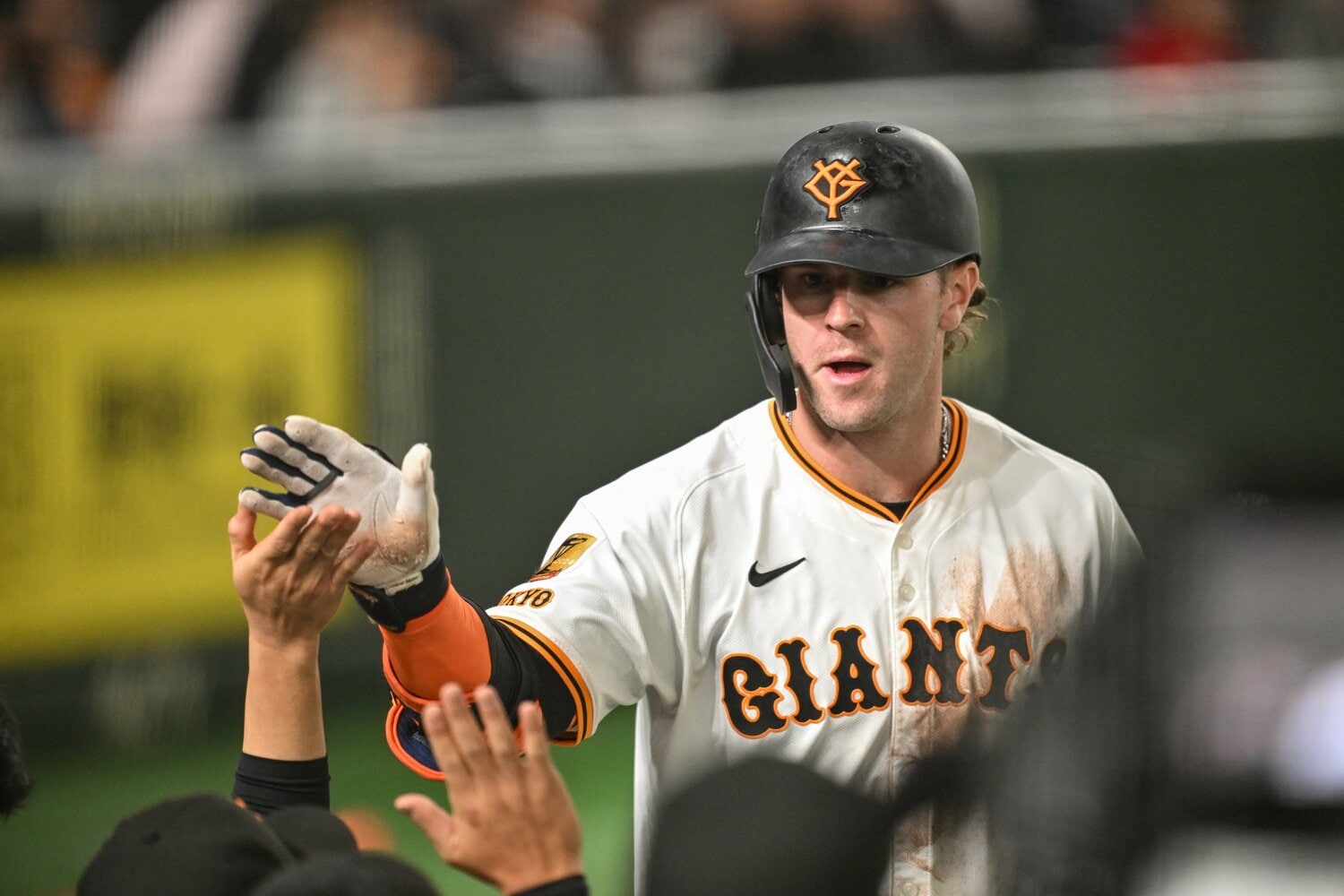 今季から巨人でプレーするアメリカ人助っ人、キャベッジ ©Nanae Suzuki