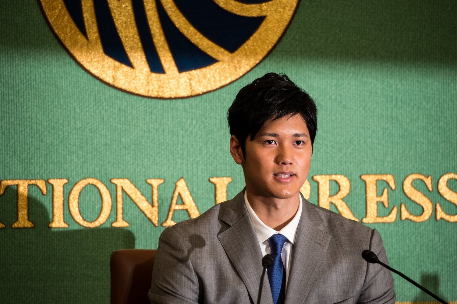 メジャー挑戦を表明した大谷翔平（2017年）©︎Nanae Suzuki